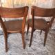 Pair of vintage 60s wooden bistro chairs