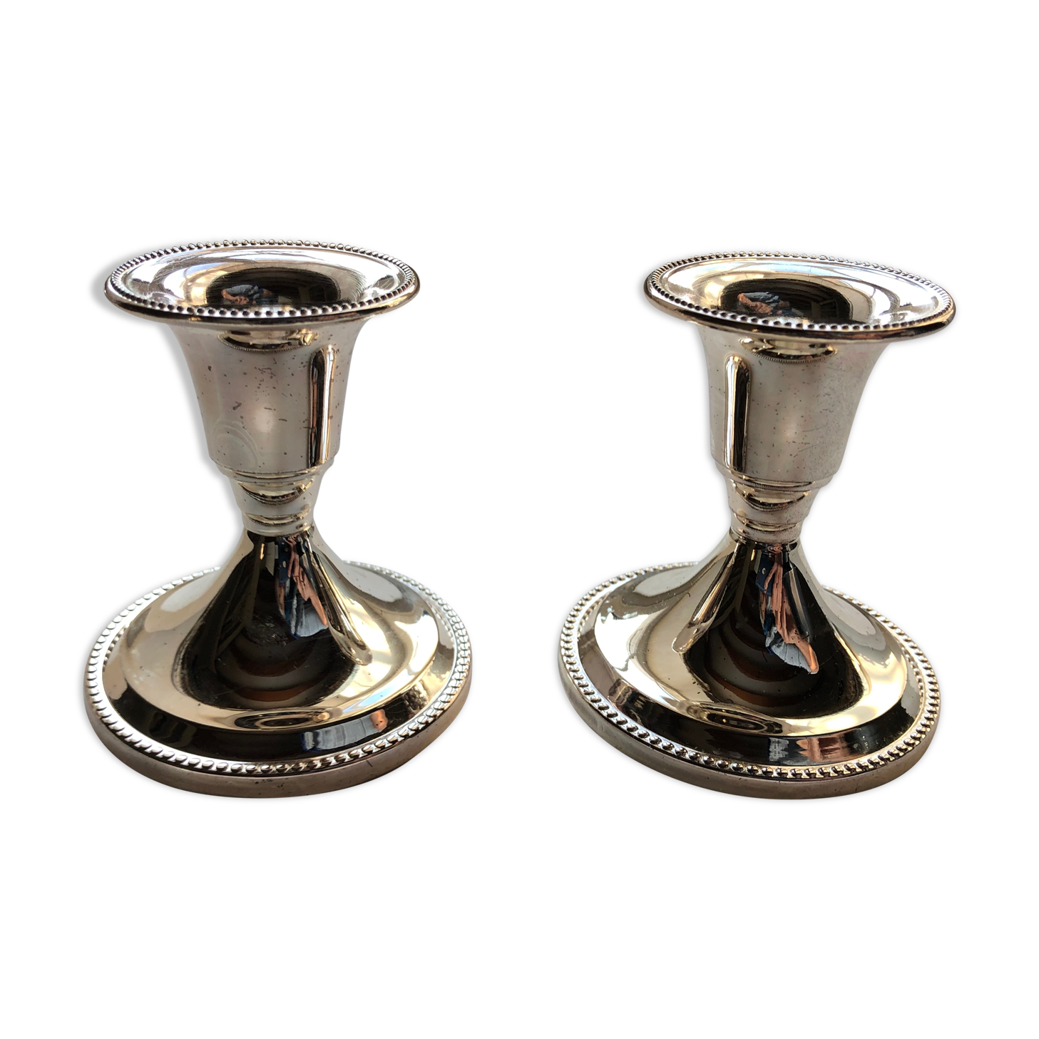 Pair of Christofle candle holders