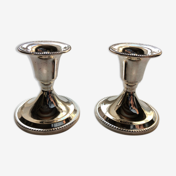 Pair of Christofle candle holders