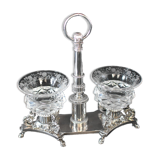 Salt shaker with double silver salters, Restoration period 1819-1838