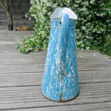 Pitcher enamelled blue and white 30s 40s