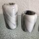 Trio of candlesticks vintage marble