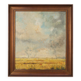 Peinture de paysage belge impressionniste, huile sur toile, 20e siècle