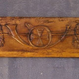 Panelling, ornamental pediment, 19th century.