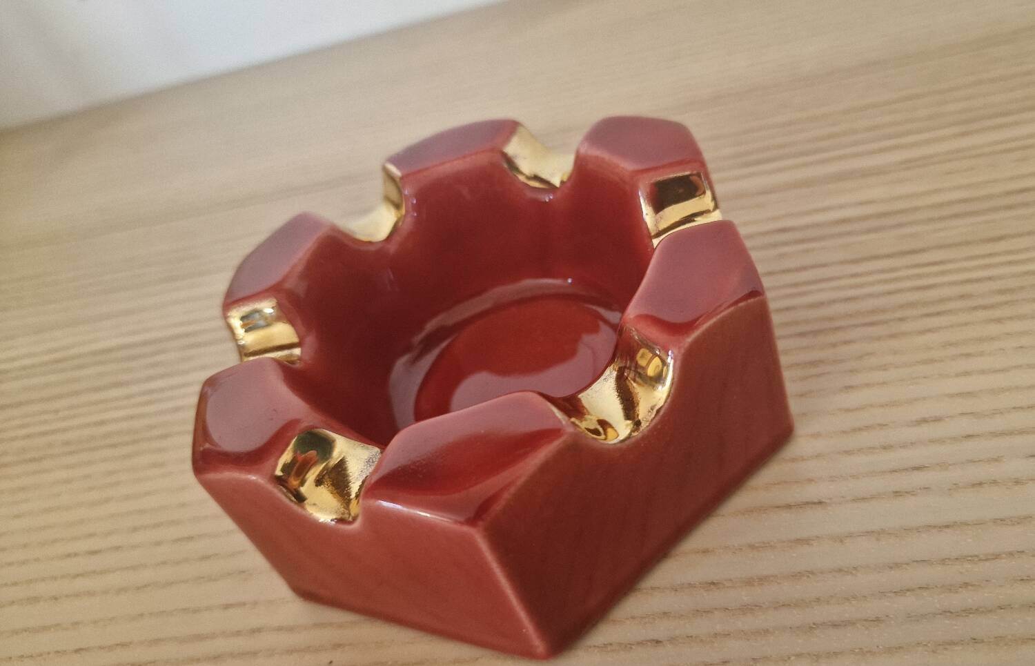 Art Deco earthenware ashtray