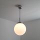 Suspension / chandelier brewery - Large opaline globe 30 cm -Italy 70s