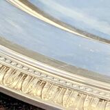 Round semi-hollow plate silver-plated Gallia Christofle Malmaison Empire