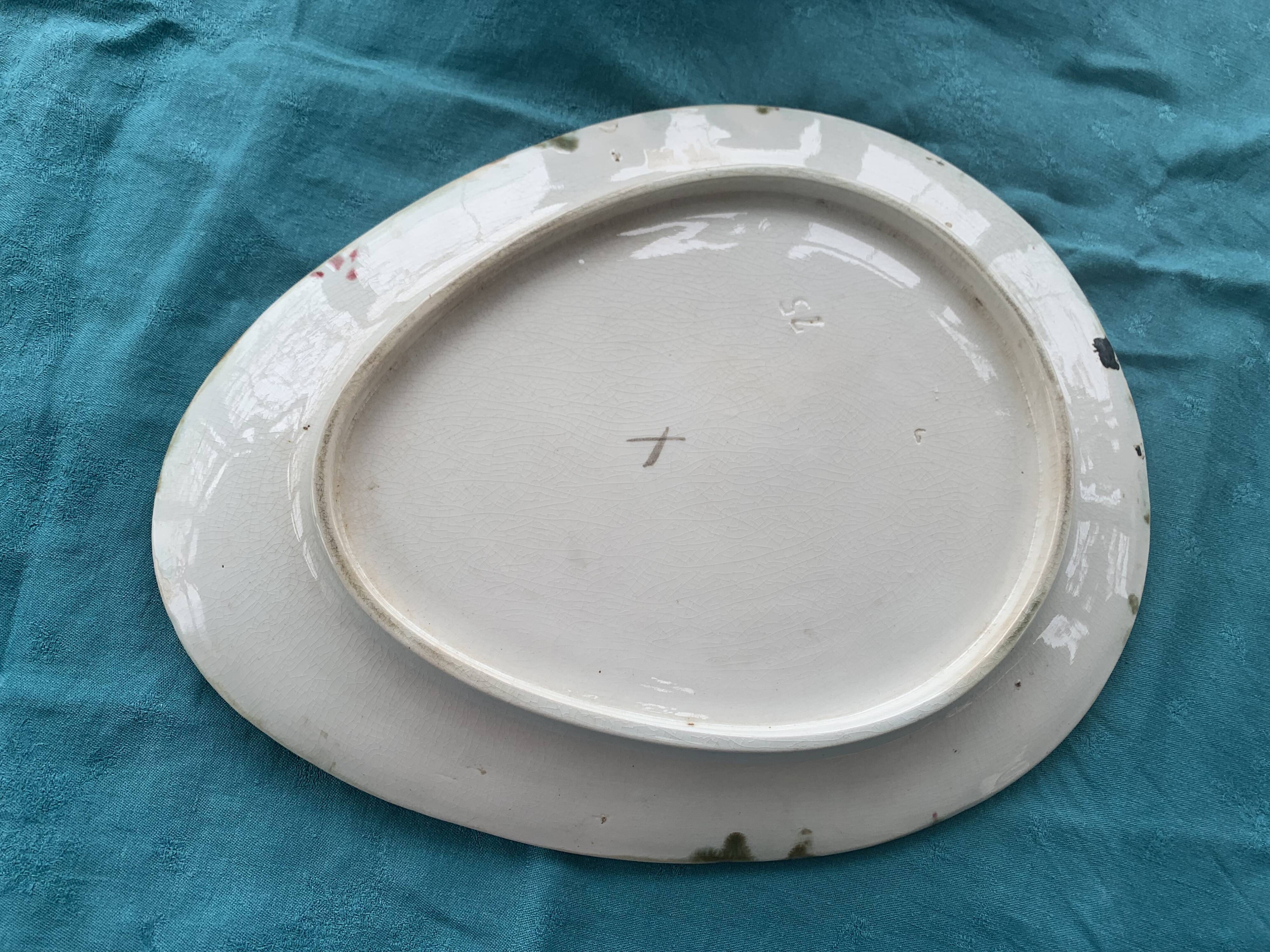 Set of art nouveau slurry consisting of a large dish and 3 small collector's jars