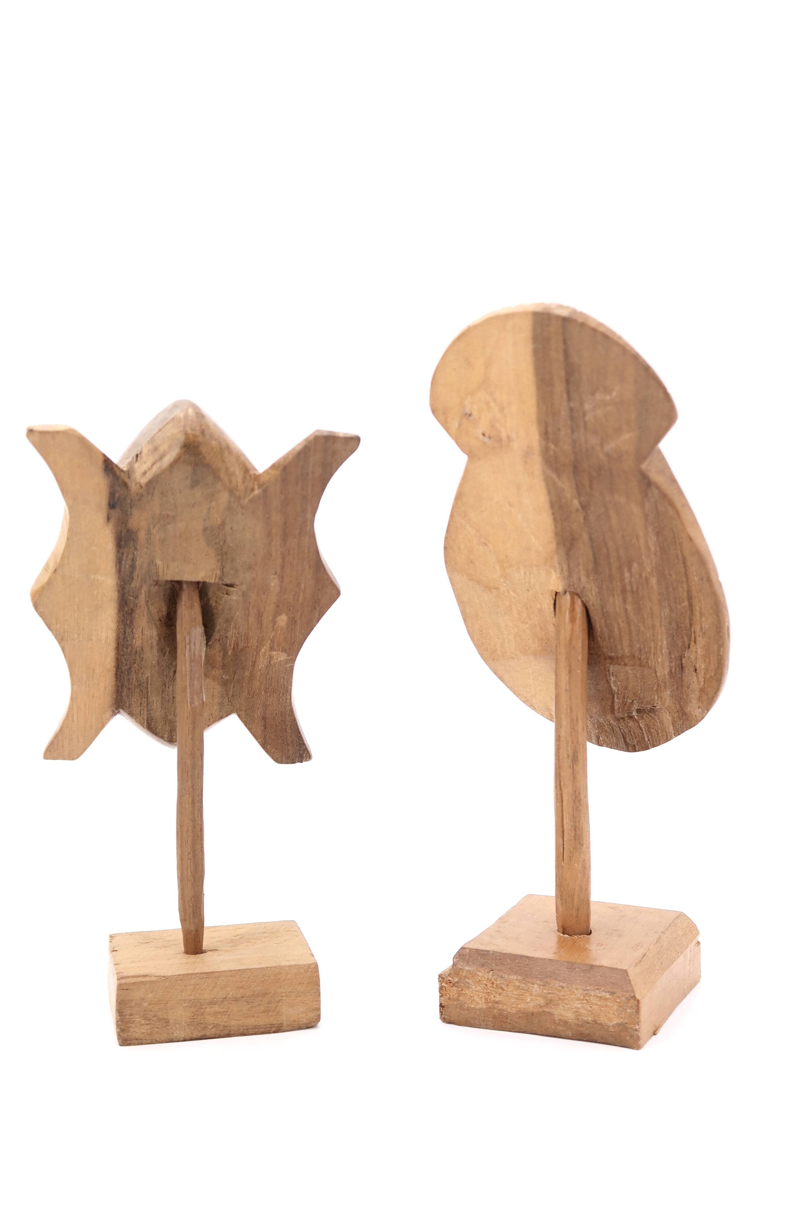 Six African masks with wooden bases, 1970s