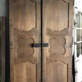Pair of cupboard doors - Oak, late 18th century