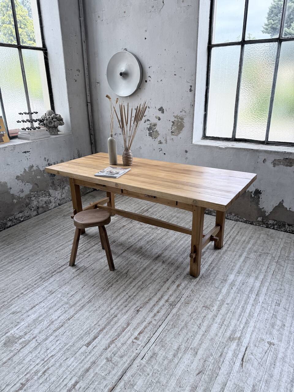 Mountain furniture table 1950 solid beech