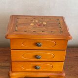 Wooden jewelry box decoration flowers