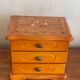 Coffret à bijoux en bois décor fleurs