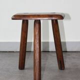 Brutalist tripod stool, 50's.