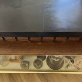 Vintage teak counter with display case