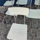 Lot 6 chaises formica jaune paille crème