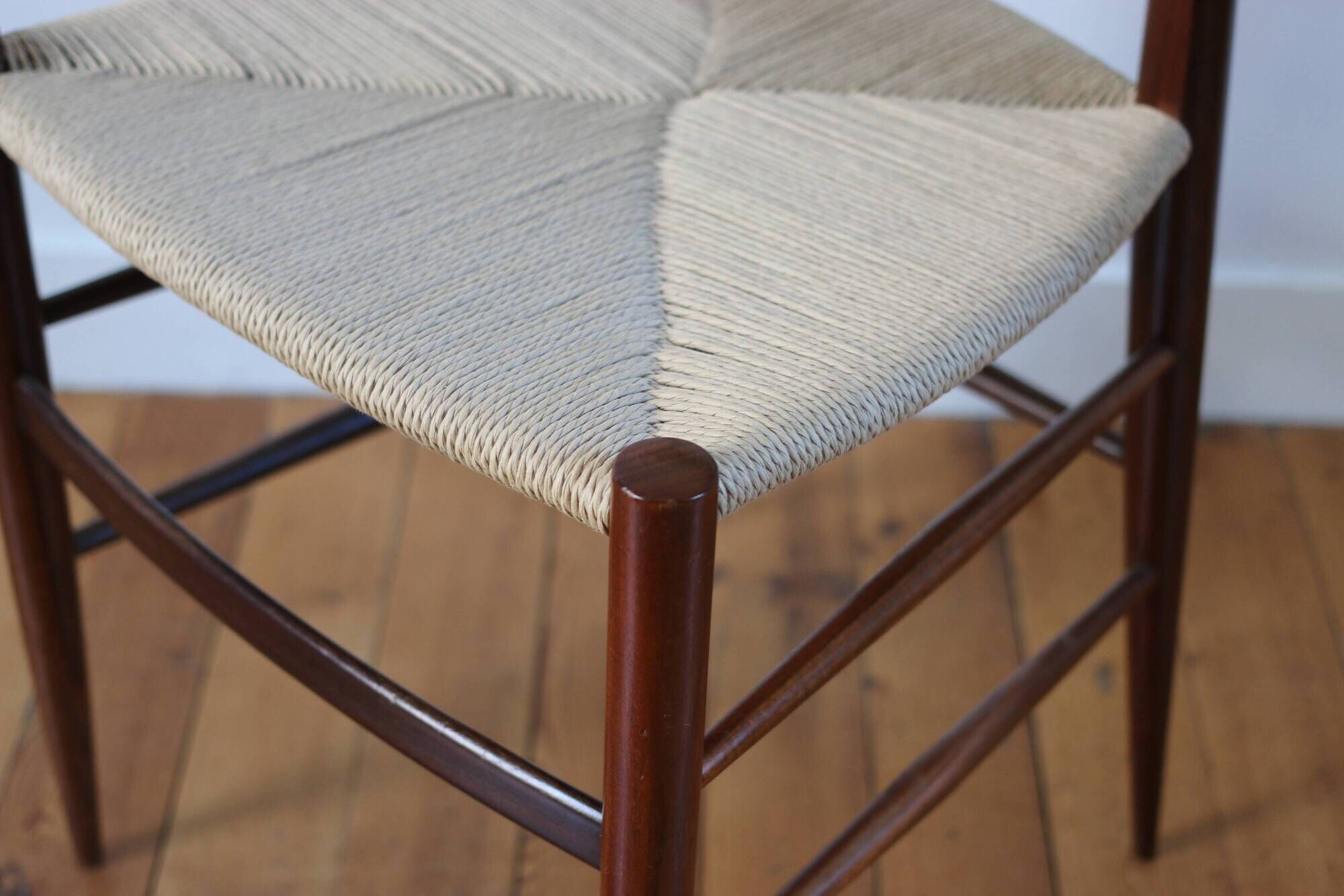 Rare set of 6 vintage Italian rope chairs by Eredi Marelli, 1950