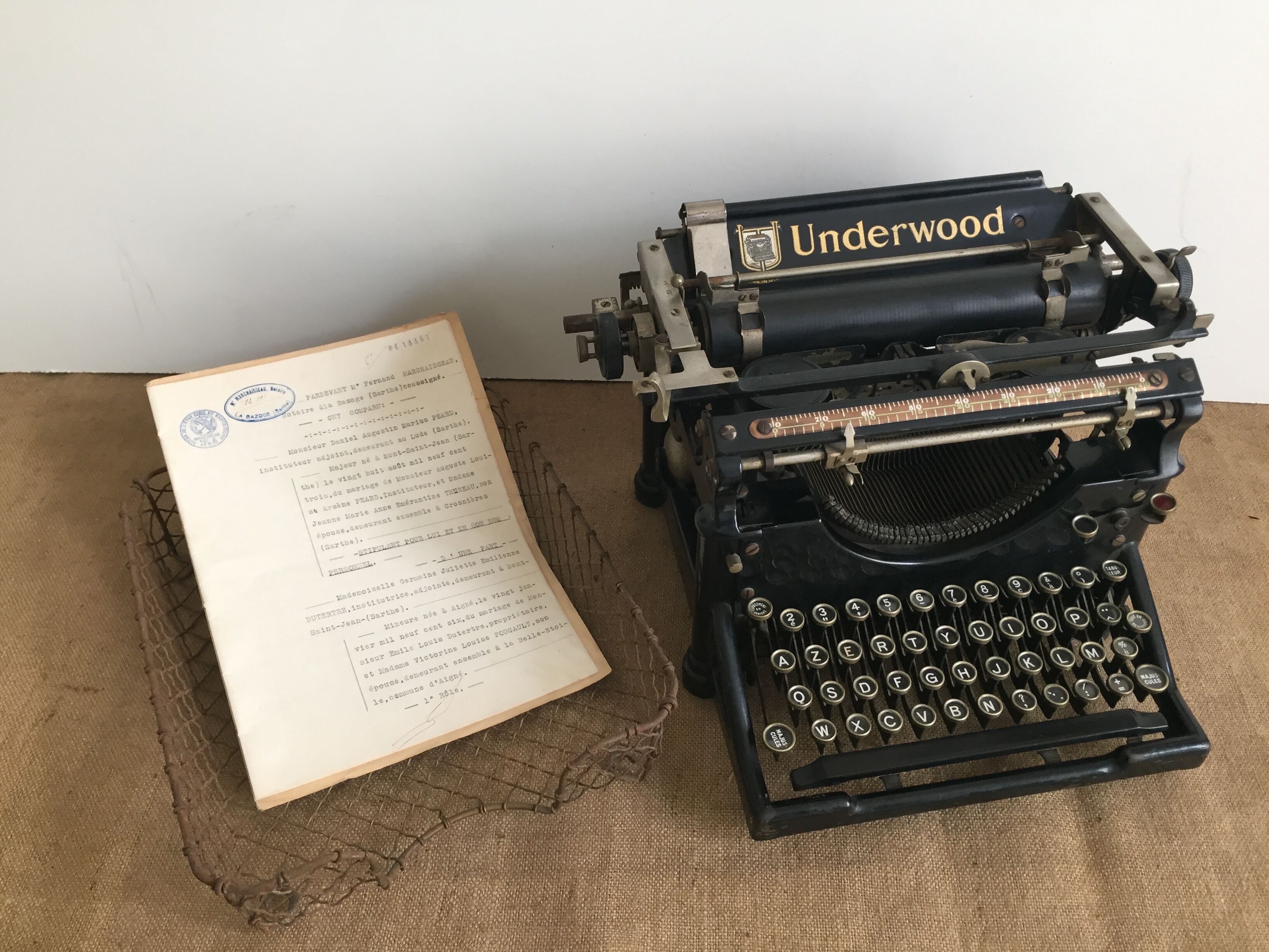 Underwood typewriter years 1930
