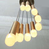 Lampe cascade des années 1970 en laiton