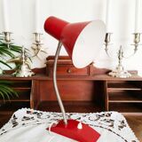 Red and gold cocotte lamp, to table, flexible, 1950s