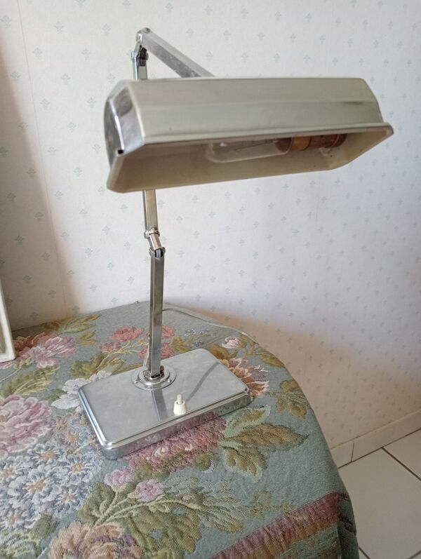 Lampe de bureau année 40, style art déco tardif