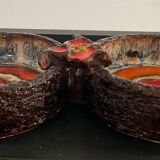 Vintage 1970s glazed ceramic trinket tray