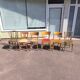 Lot de 6 chaises de bistrot dépareillées bois vintage