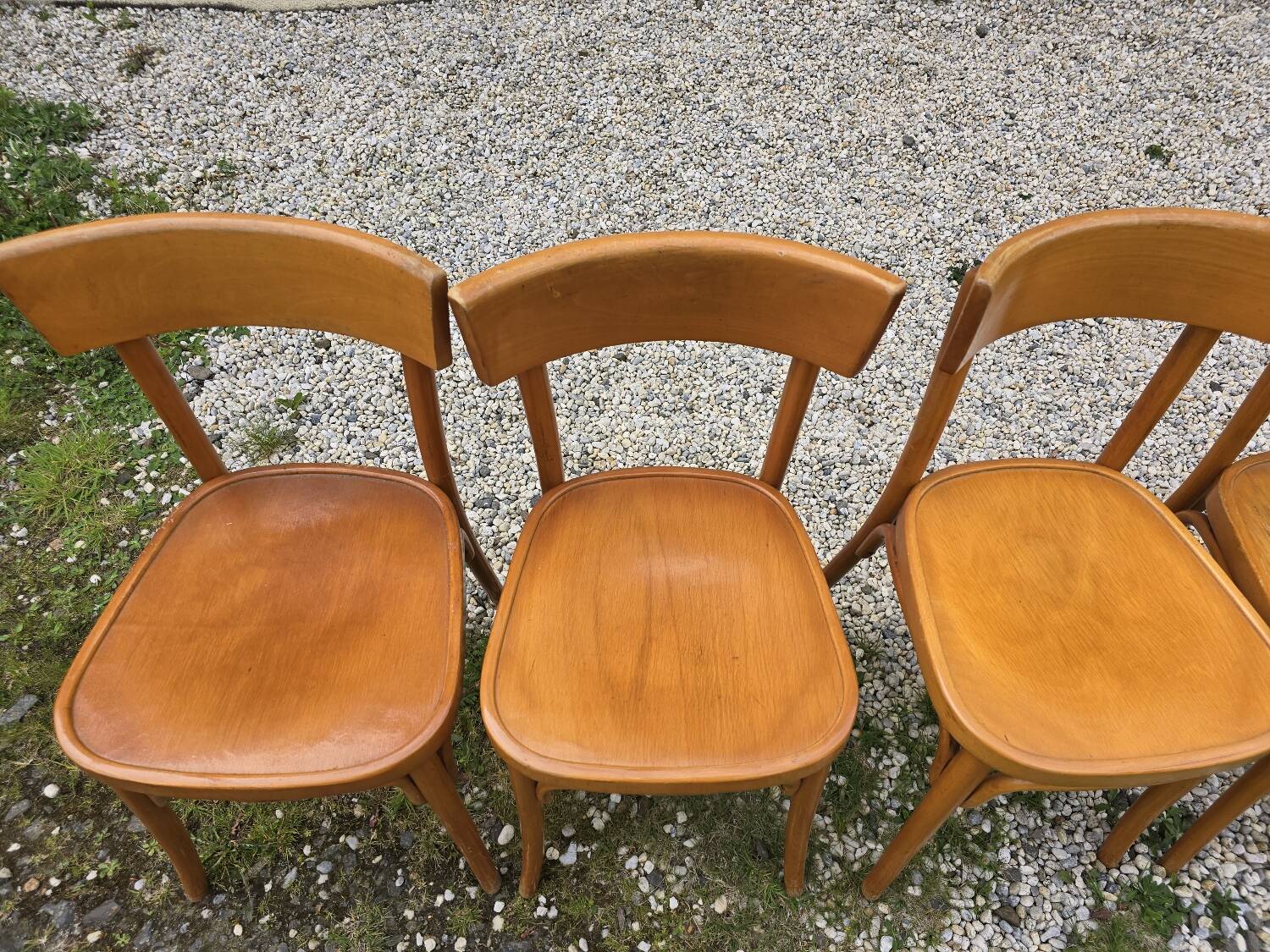 Set of four vintage bistro chairs