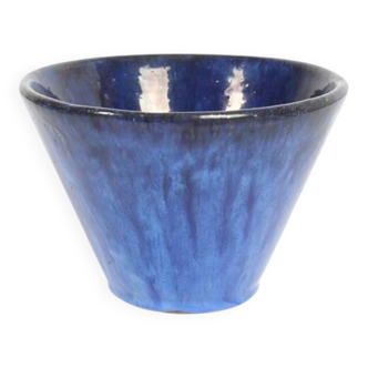 Hand-glazed mid-century plant pot by TDV / 1960s / 1970s