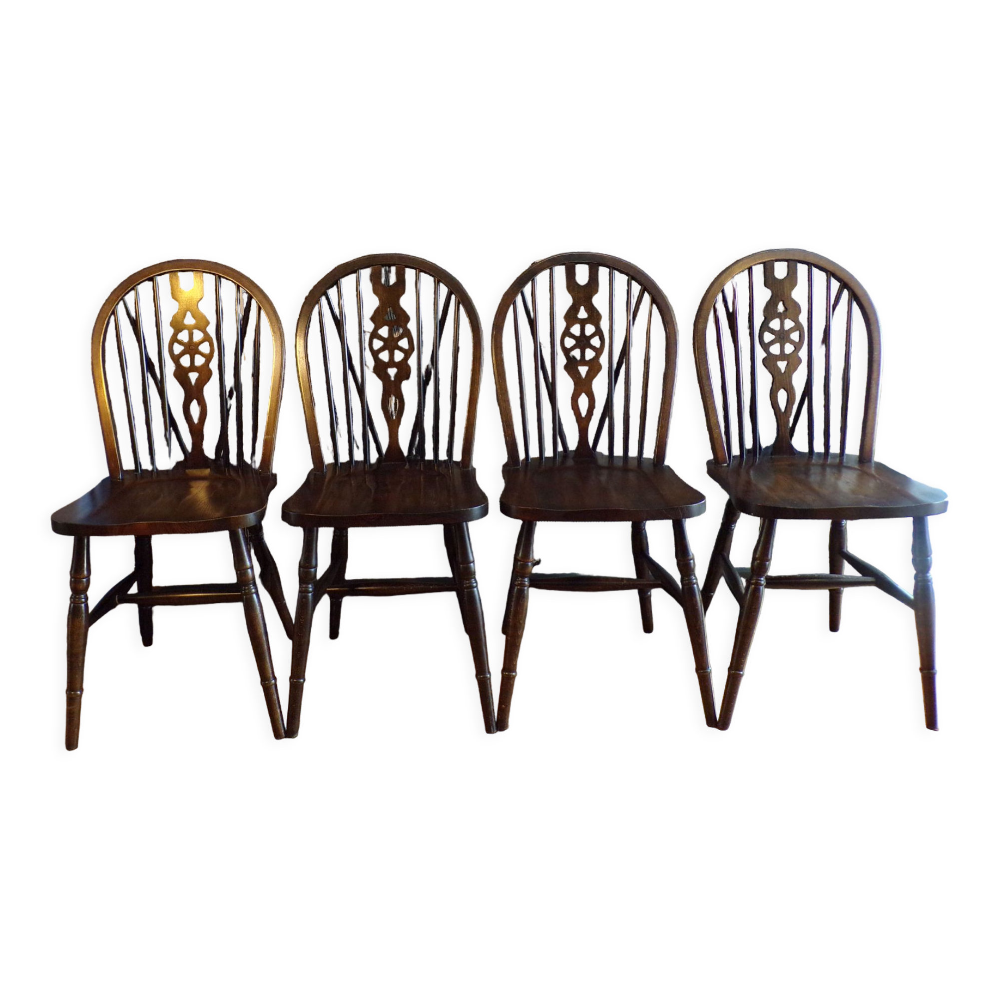 4 Scandinavian Windsor chairs