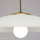 Mid-Century Italian Saucer Glass and Brass Pendant Lamp