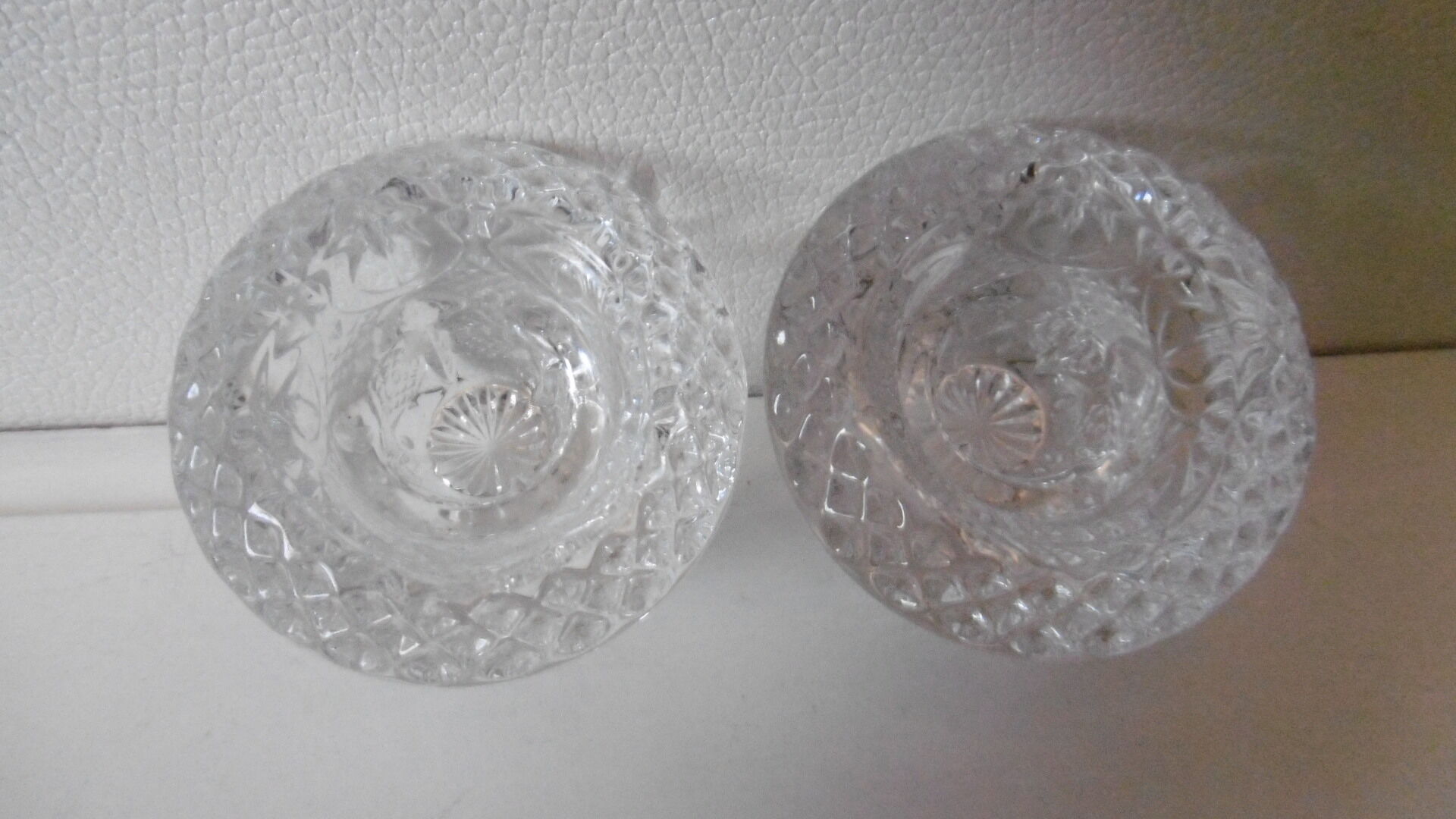 Vintage cut crystal candlesticks