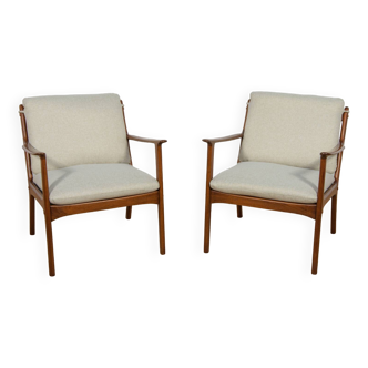 Fauteuils pj112 par ole wanscher pour poul jeppesens, danemark, 1960s, set de 2