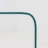 Italian Modern Glass Waterfall Console Table 1980s