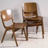 Vintage Thonet Dining Chairs (c.1950). Set of 6 pieces