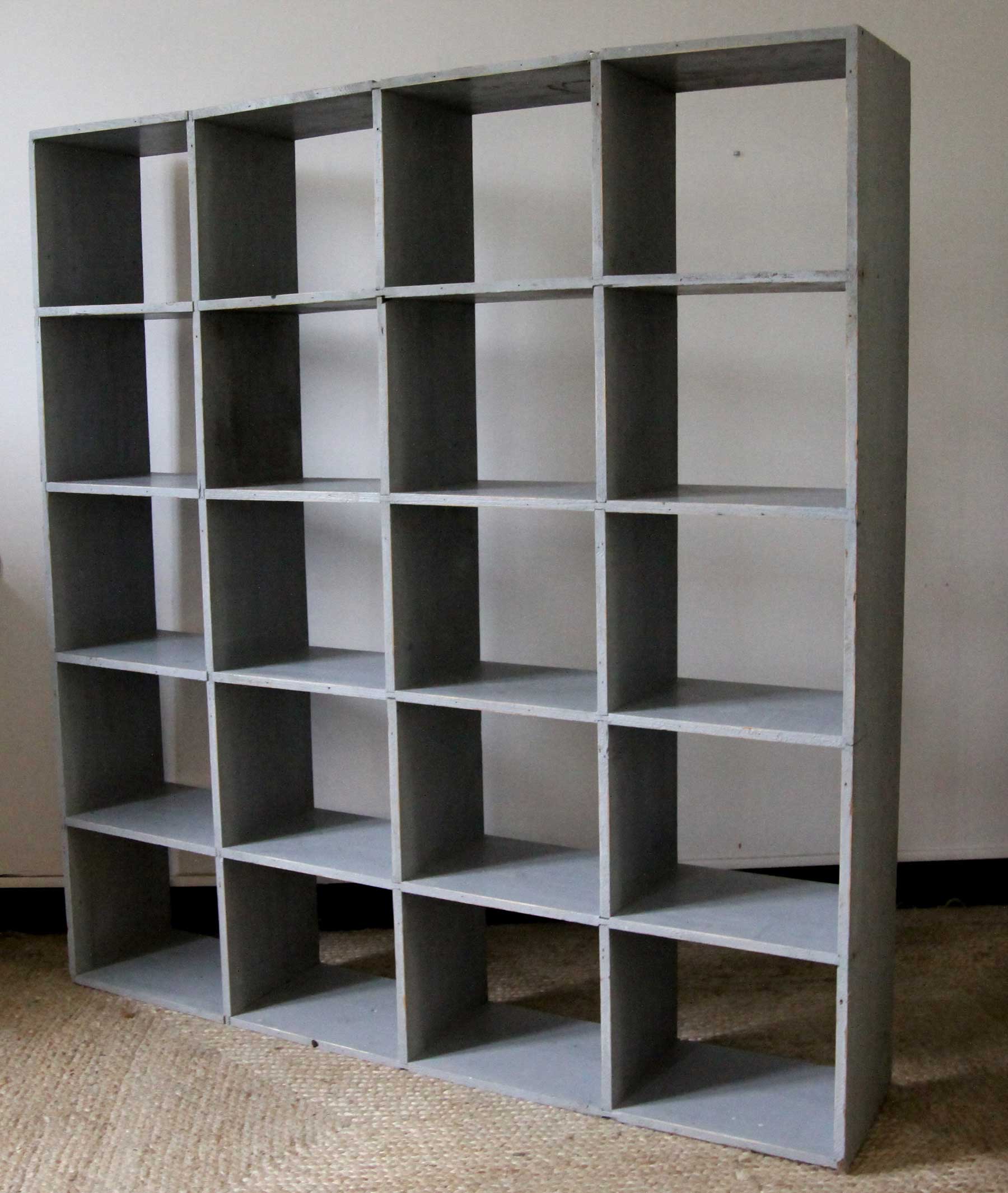 Bookcase locker vintage wooden shelf