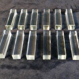 12 Door rectangular vintage glass knives 50s