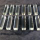 12 Door rectangular vintage glass knives 50s