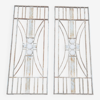 Old cast iron door grilles, art deco
