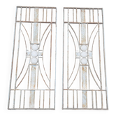 Anciennes grilles de porte en fonte, art déco