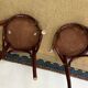 Paire de tabourets bas en bois courbé style "Thonet" vintage