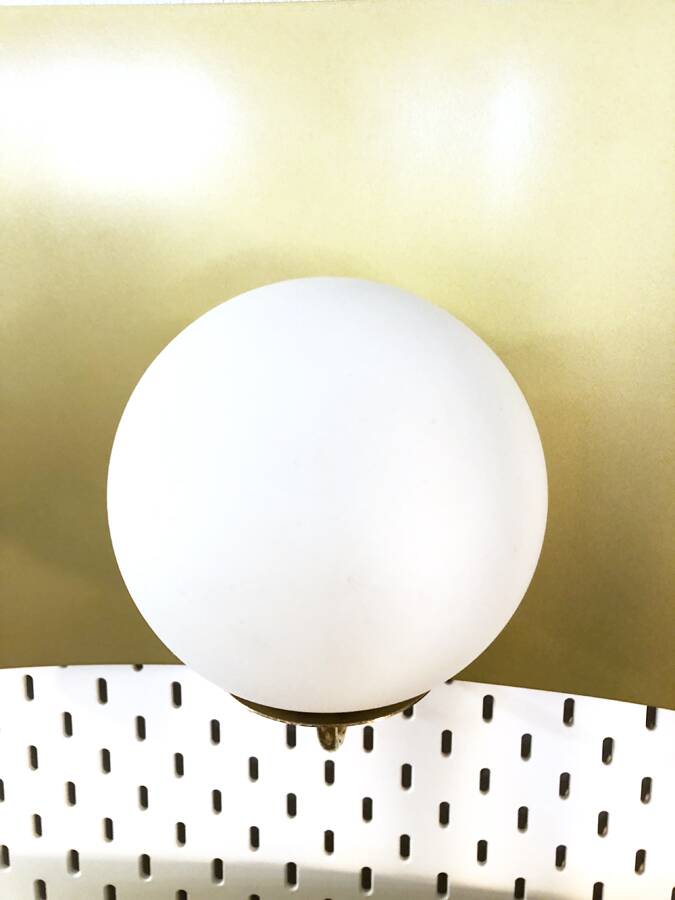 Pair of art deco brass wall lights