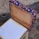 Wooden stepladder stool painted vintage 50s