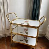 Golden trolley on wheels