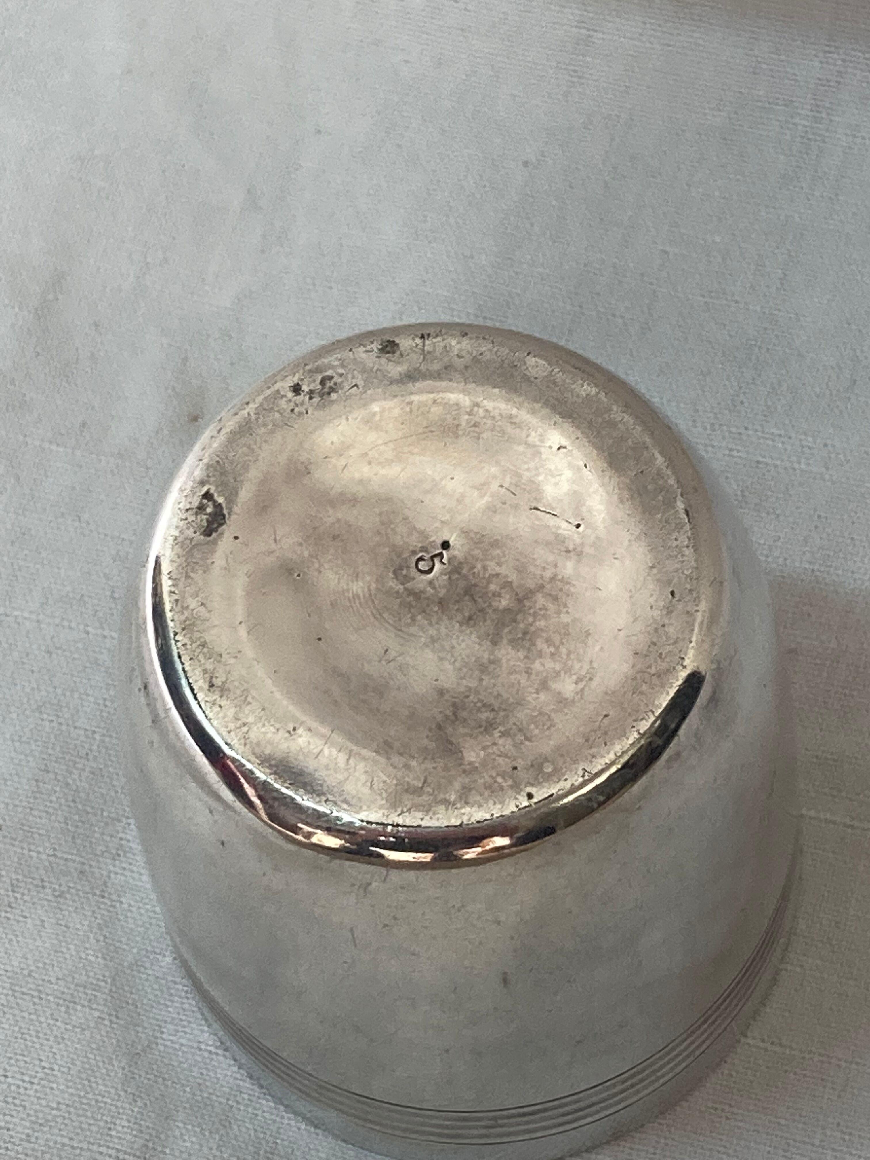 1970 silver metal birth timpani