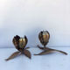 Lot de 2 fleurs laiton