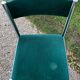 Set of 6 metal and velvet chairs 70s
