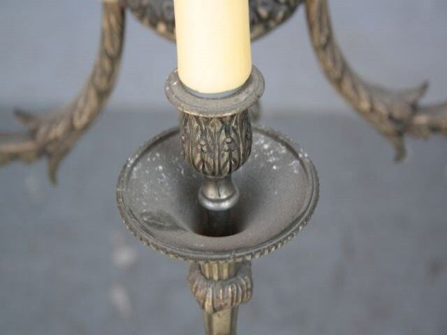 Gloss metal silver style Louis XVI