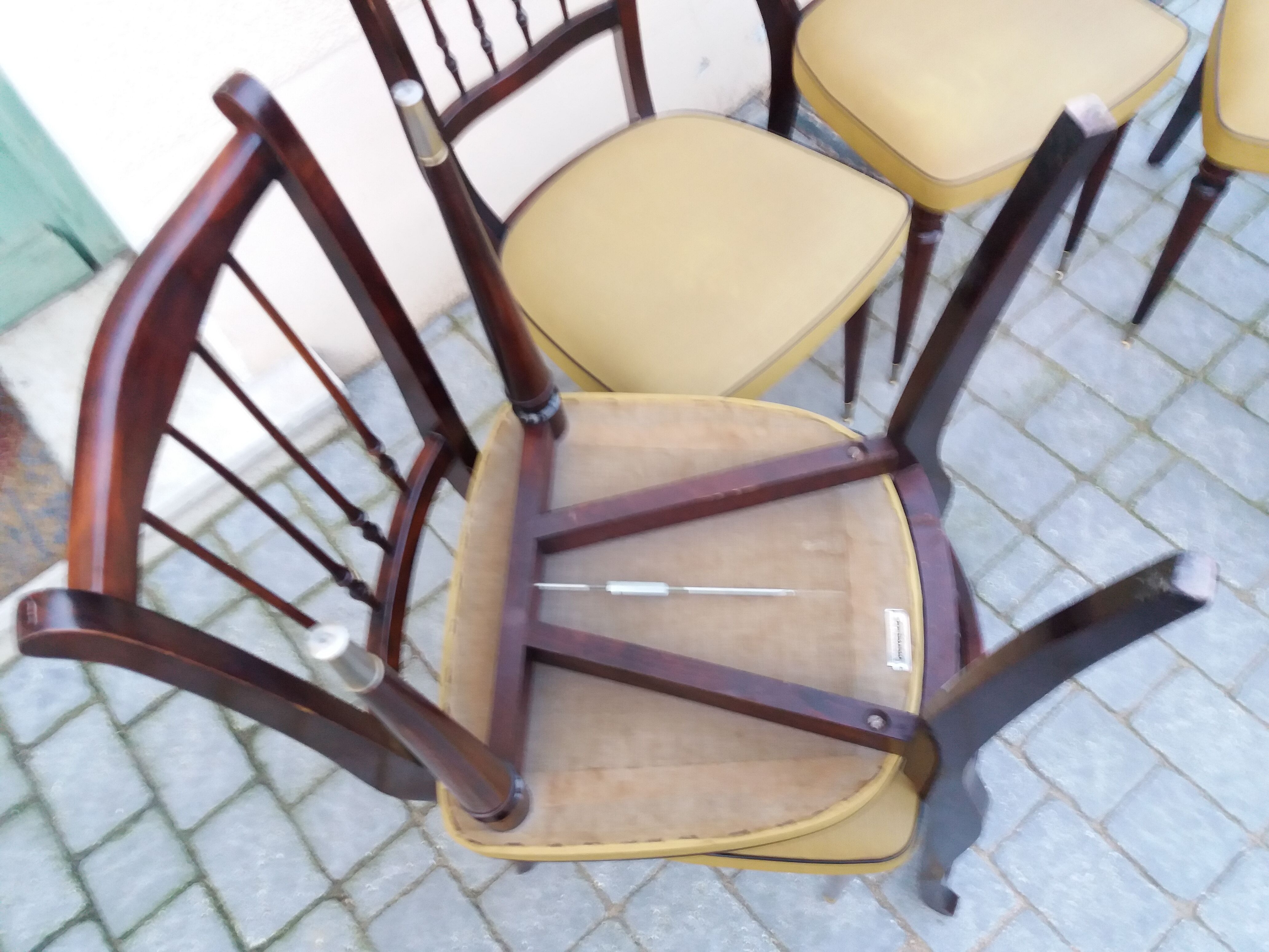 Set of 6 chairs vintage 60 feet fuseles