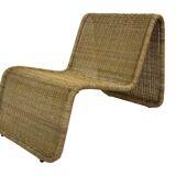 Vintage Ikea Hestra Wicker Lounge Chair 80's Design
